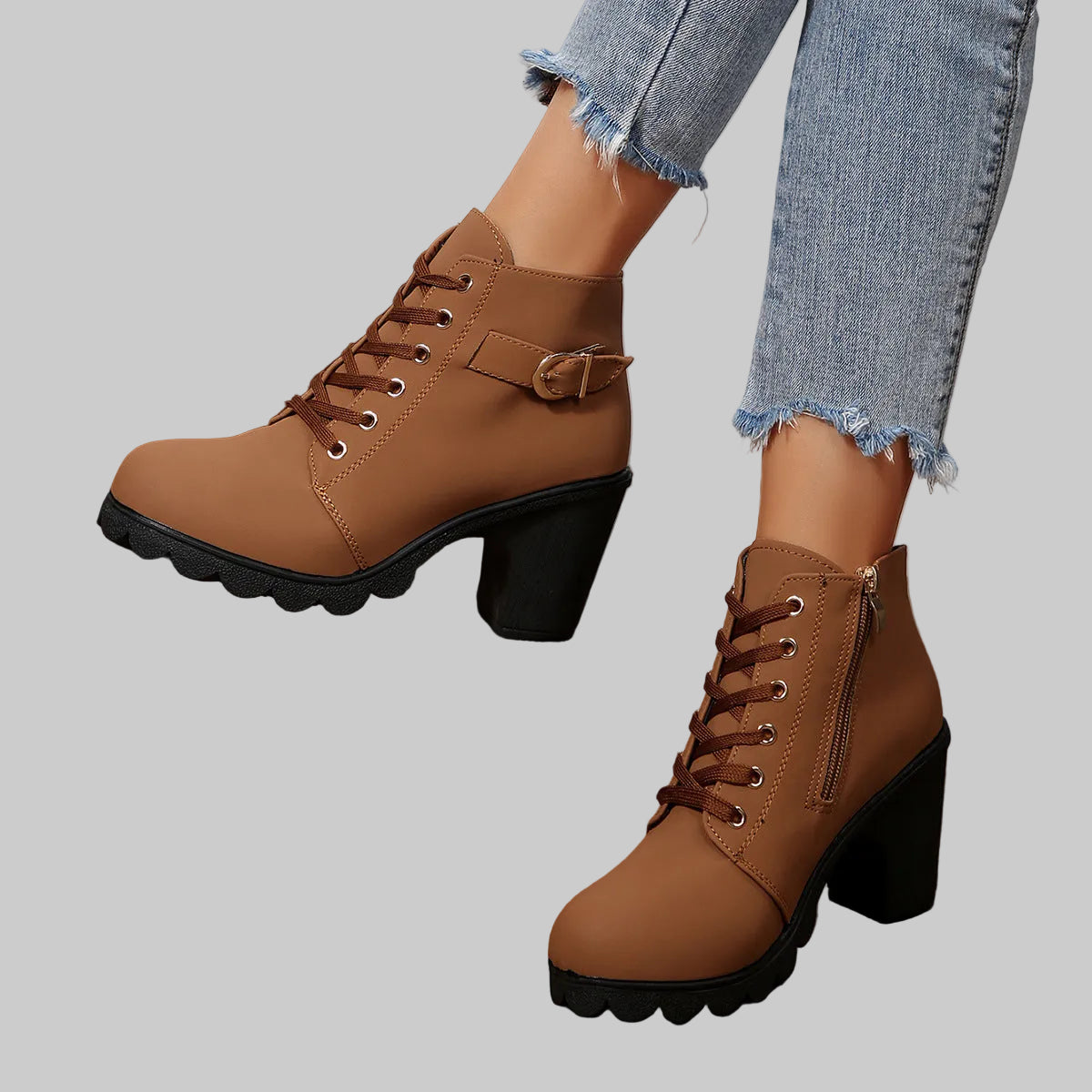 Fearless Power Step Lace-Up Booties