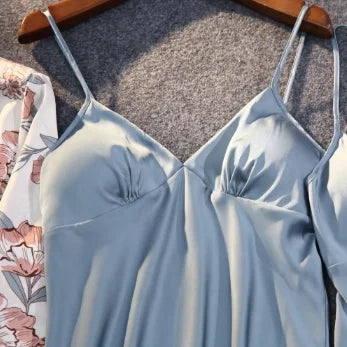 Luxe Silk Blossom 5‑Piece Pajama Set