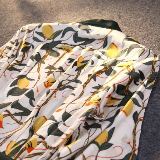 Luxe Silk Blossom 5‑Piece Pajama Set