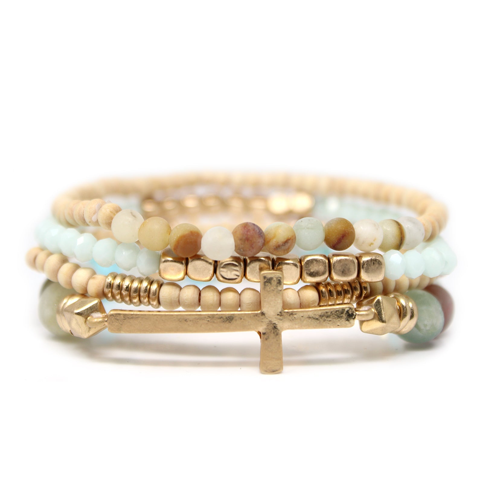 Harmony Stone Stack Bracelet Set