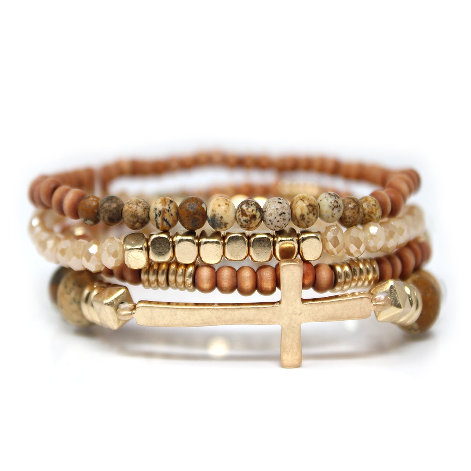 Harmony Stone Stack Bracelet Set