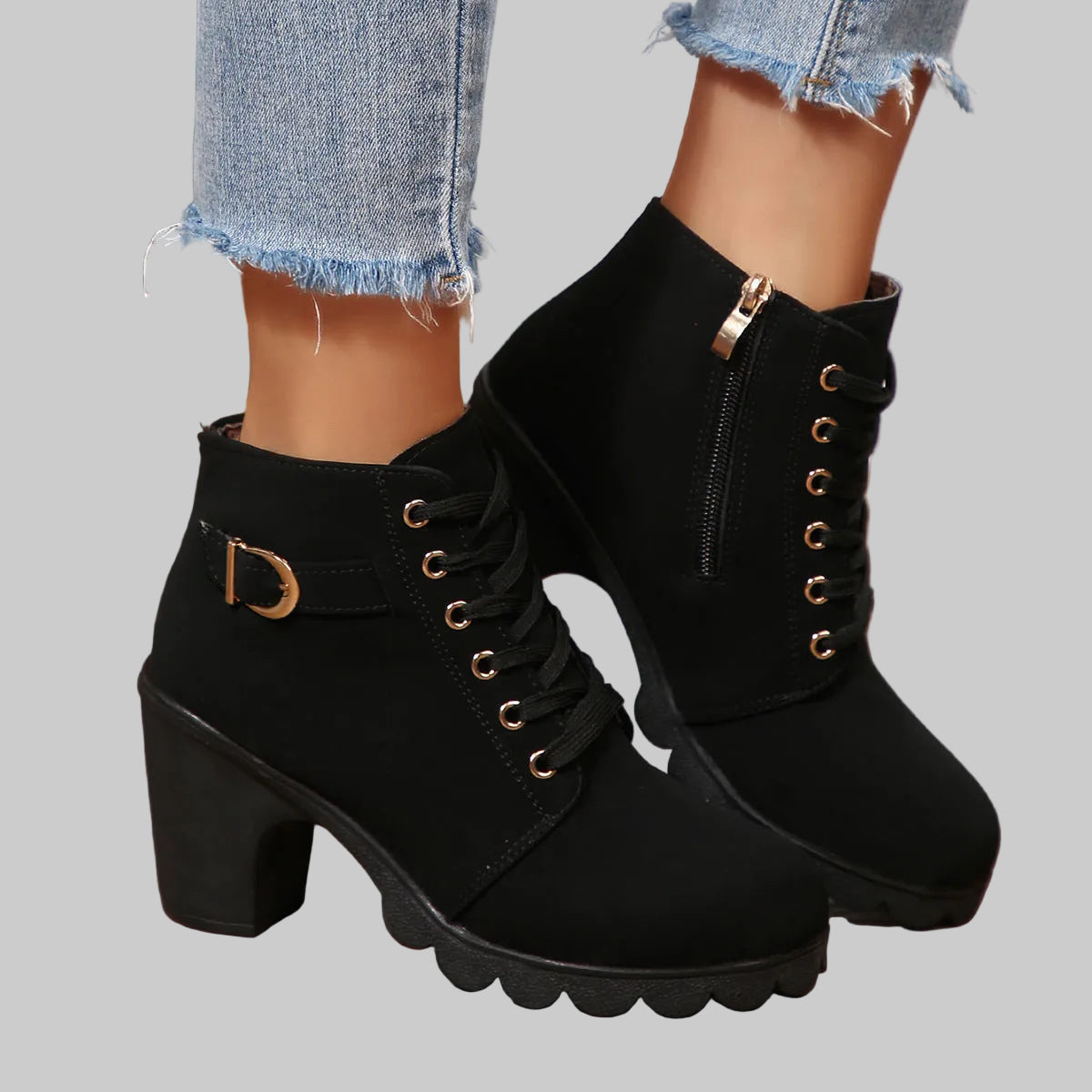 Fearless Power Step Lace-Up Booties
