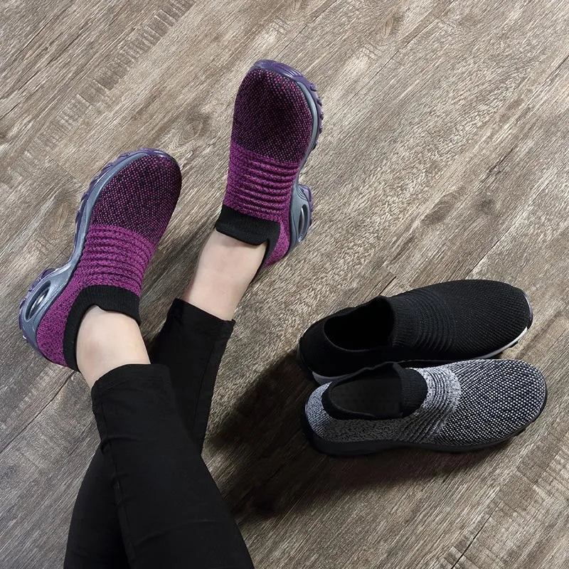 ShadowFlex Air‑Cushion Slip‑Ons