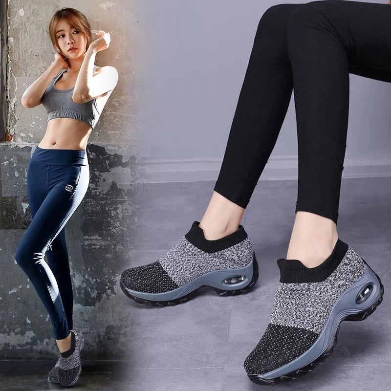 ShadowFlex Air‑Cushion Slip‑Ons
