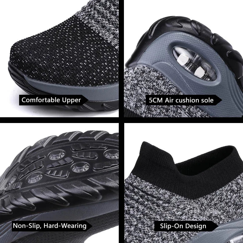 ShadowFlex Air‑Cushion Slip‑Ons