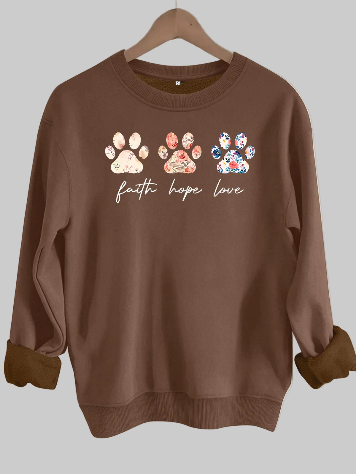 Fearless Faith Hope Love Paw Sweatshirt