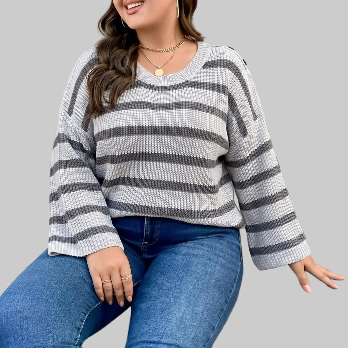 Fearless Weekend Stripe Knit Sweater