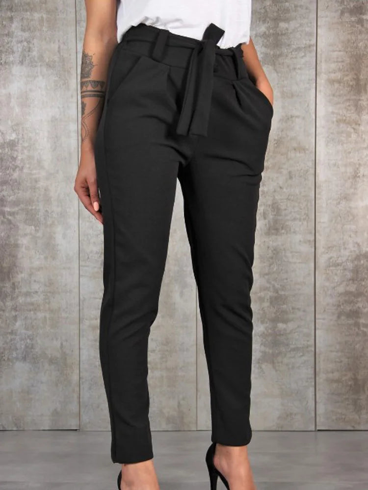 EmpowerFit High-Waist Belted Pants