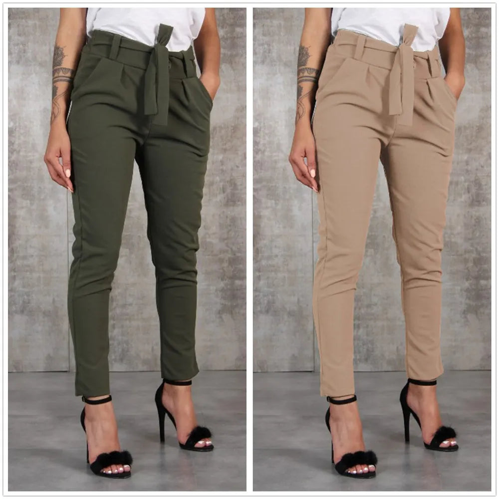 EmpowerFit High-Waist Belted Pants