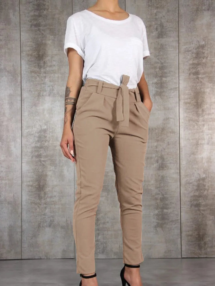 EmpowerFit High-Waist Belted Pants