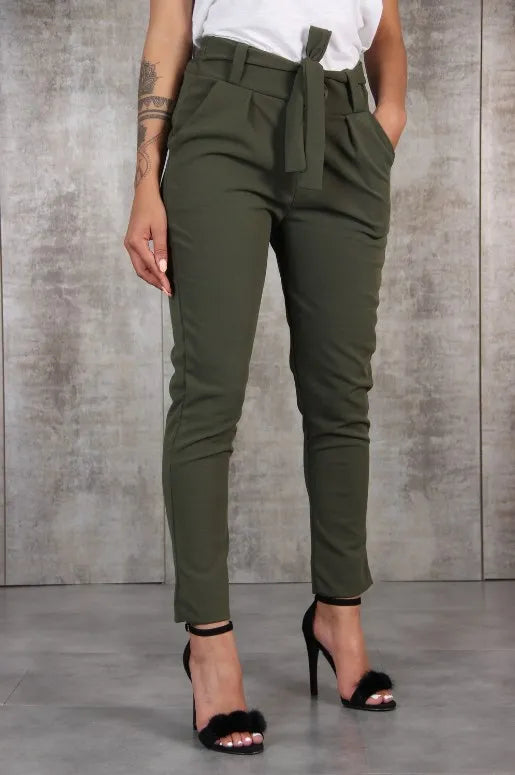 EmpowerFit High-Waist Belted Pants