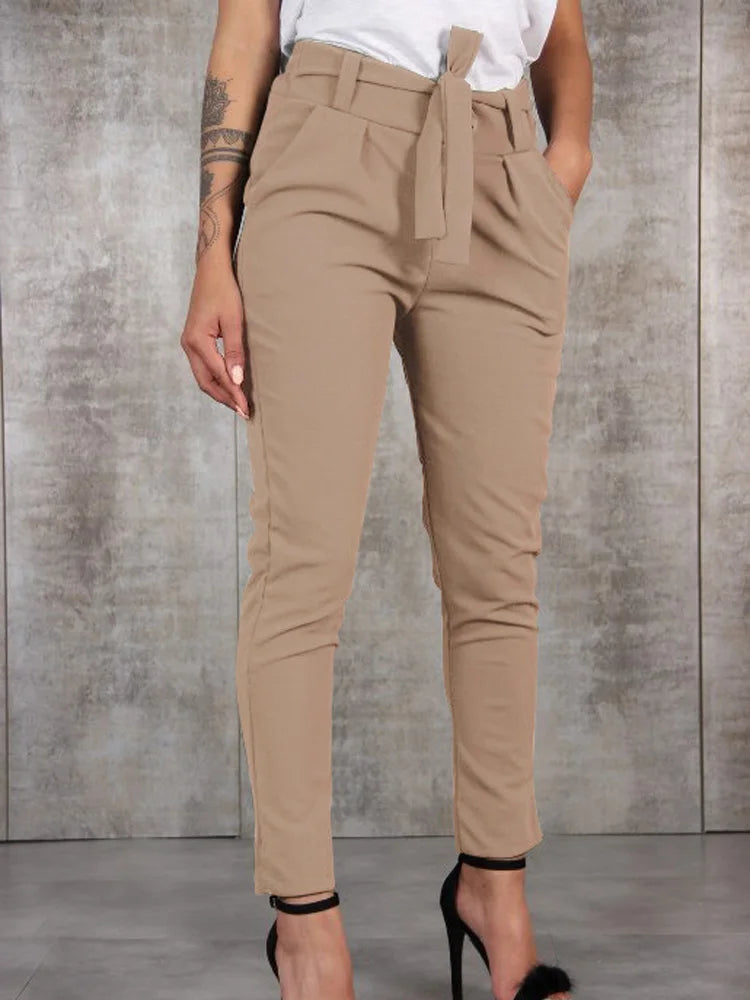 EmpowerFit High-Waist Belted Pants
