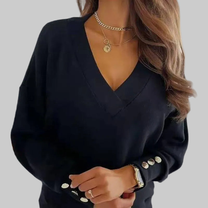 Fearless Boardroom Blue V-Neck Sweater