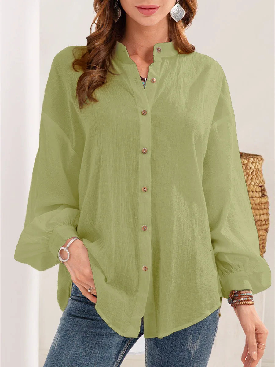 Pure Ease Textured Button‑Up