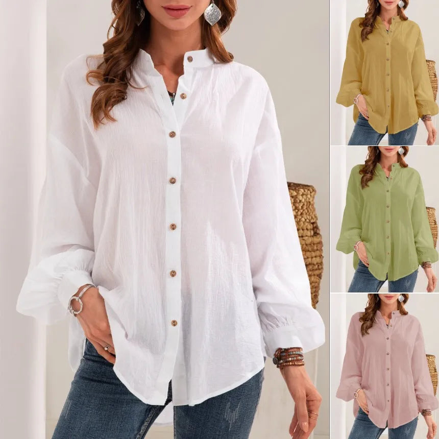 Pure Ease Textured Button‑Up