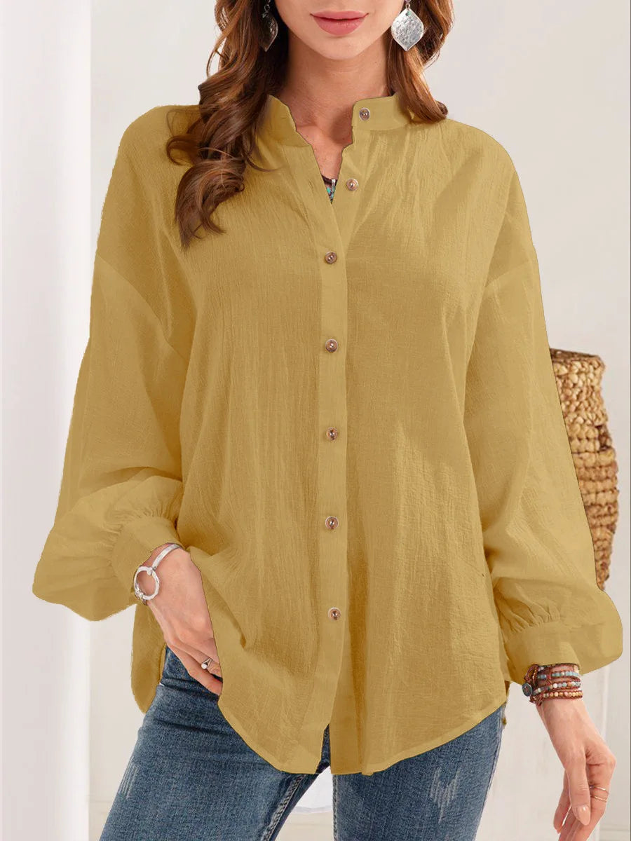 Pure Ease Textured Button‑Up
