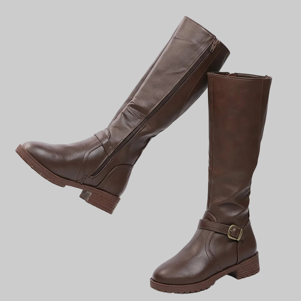 Fearless Heritage Buckle Knee-High Boots