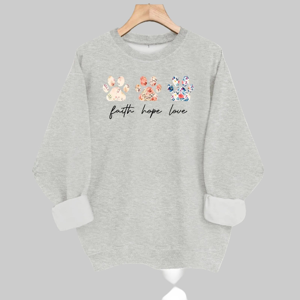Fearless Faith Hope Love Paw Sweatshirt