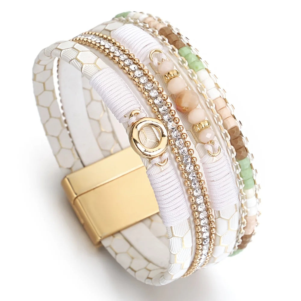 Crystal Glow Multilayer Bracelet