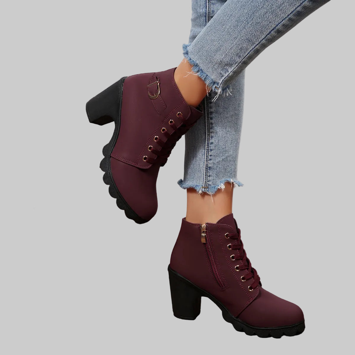 Fearless Power Step Lace-Up Booties