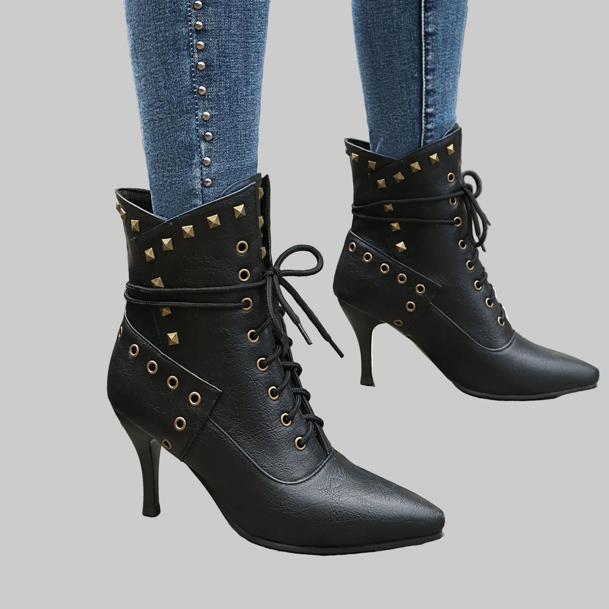 Fearless Rebel Luxe Studded Booties