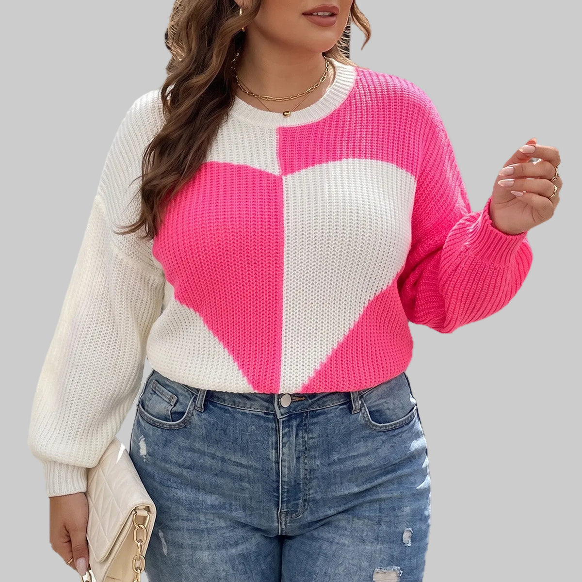 Fearless Wear Your Heart Colorblock Sweater