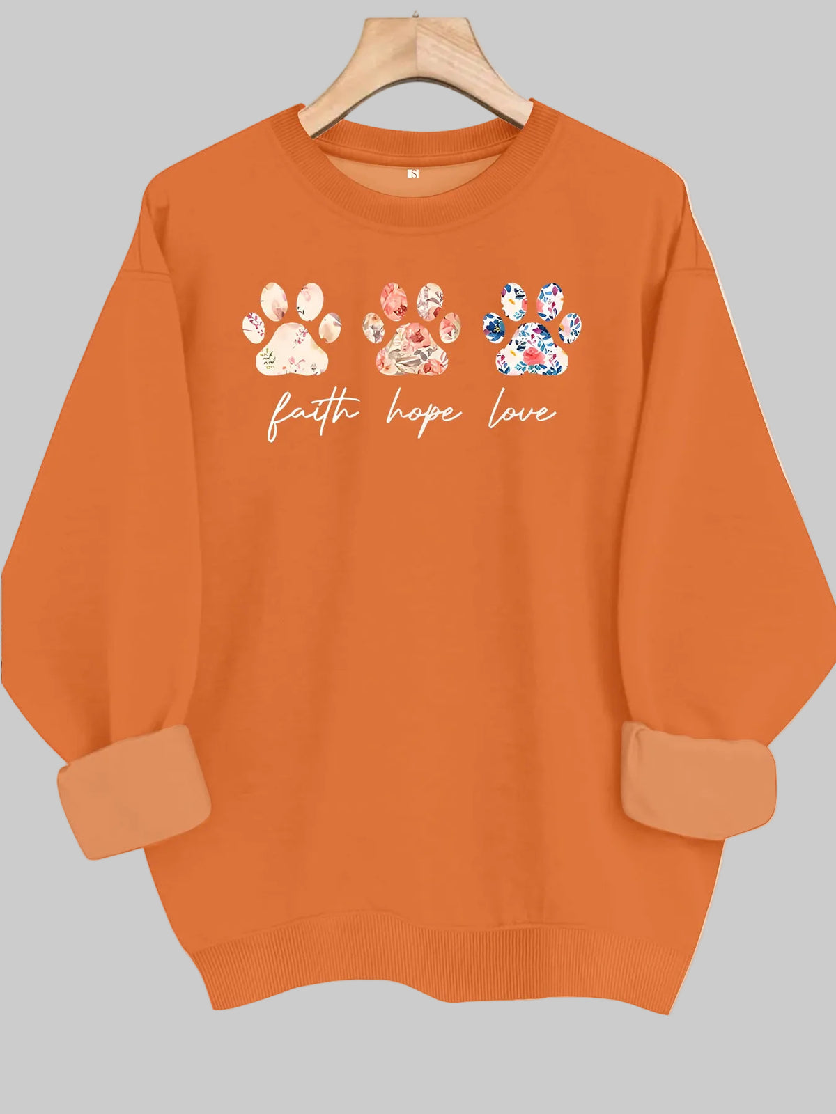 Fearless Faith Hope Love Paw Sweatshirt