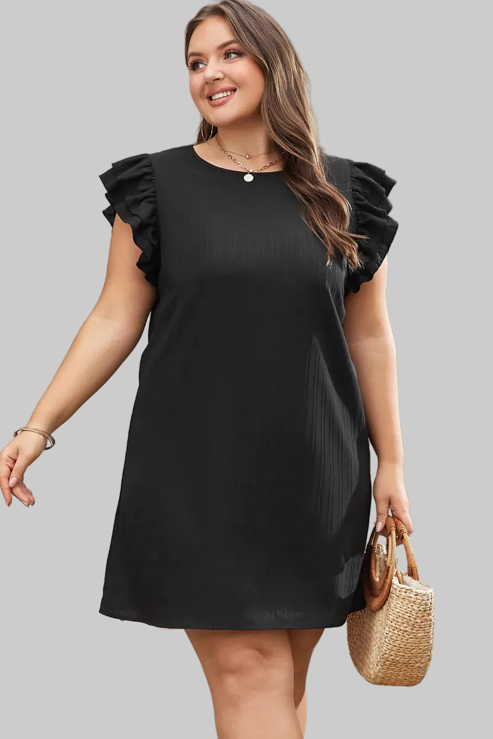 Fearless Ease Ruffle Sleeve Dress
