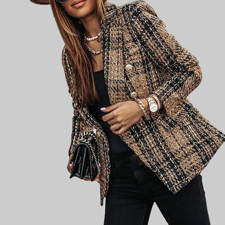 Fearless Plaid Power Blazer