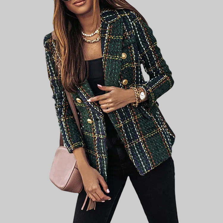 Fearless Plaid Power Blazer