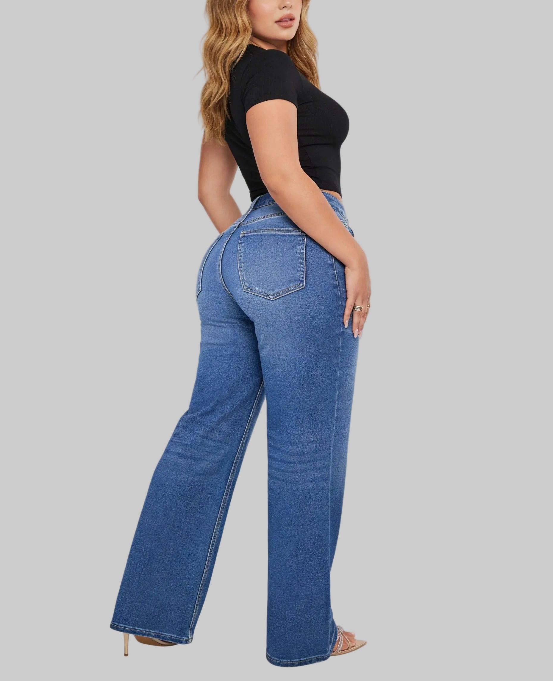 Fearless Sculpt High‑Rise Denim
