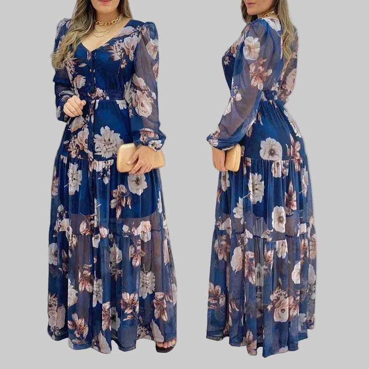 Midnight Bloom Maxi Dress