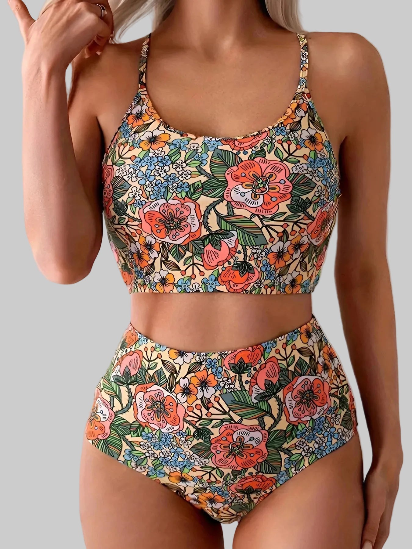 Tropical Bloom Two‑Piece Set