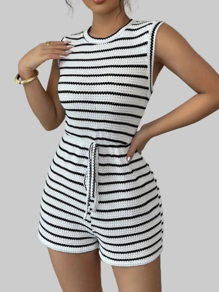 Striped Confidence Knit Romper