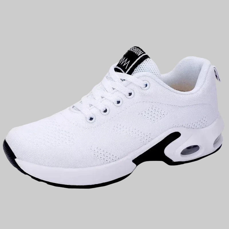 Black Mesh Cushion Running Sneakers
