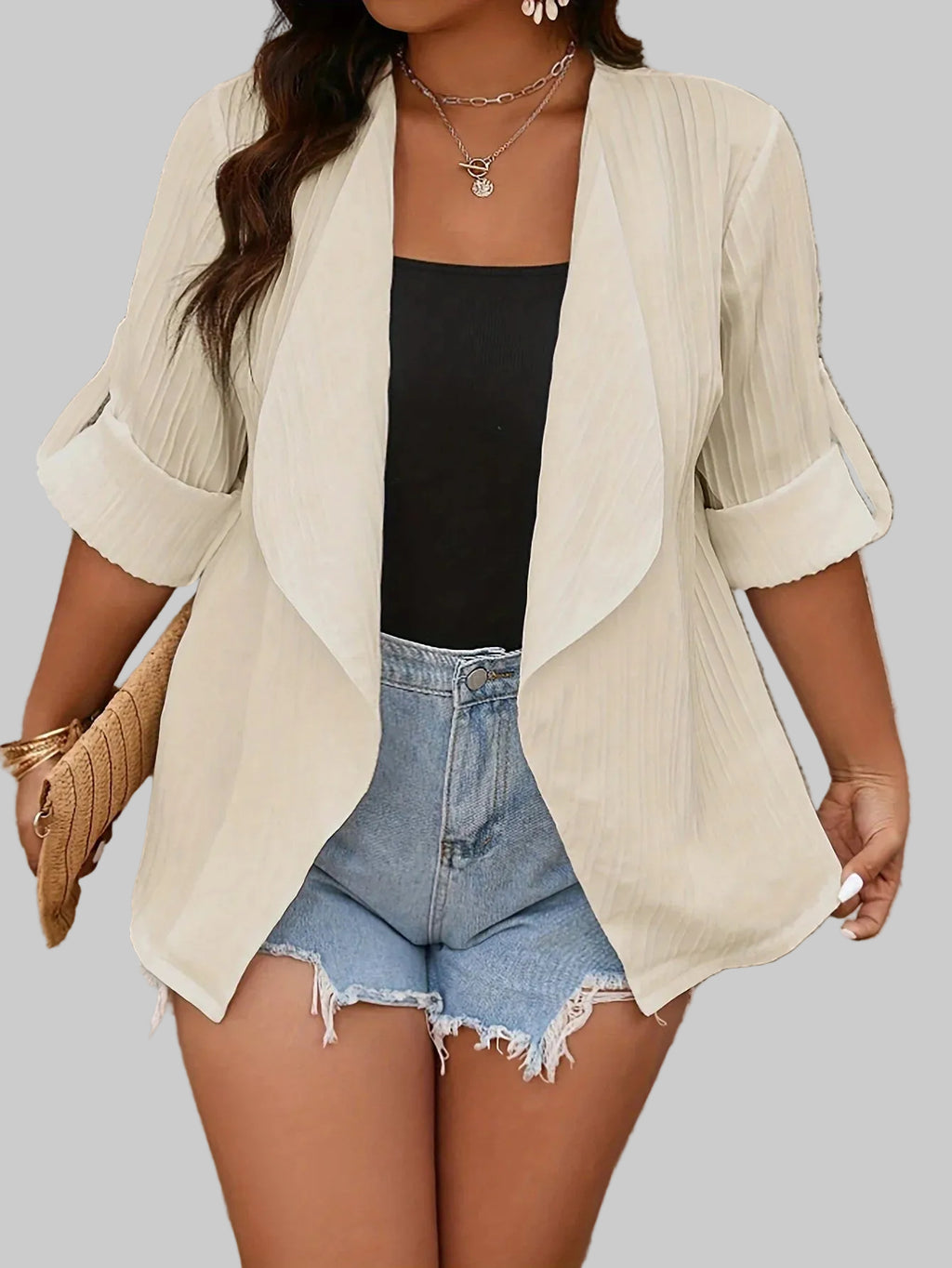 Soft Pleat Power Blazer
