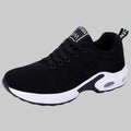 Black Mesh Cushion Running Sneakers