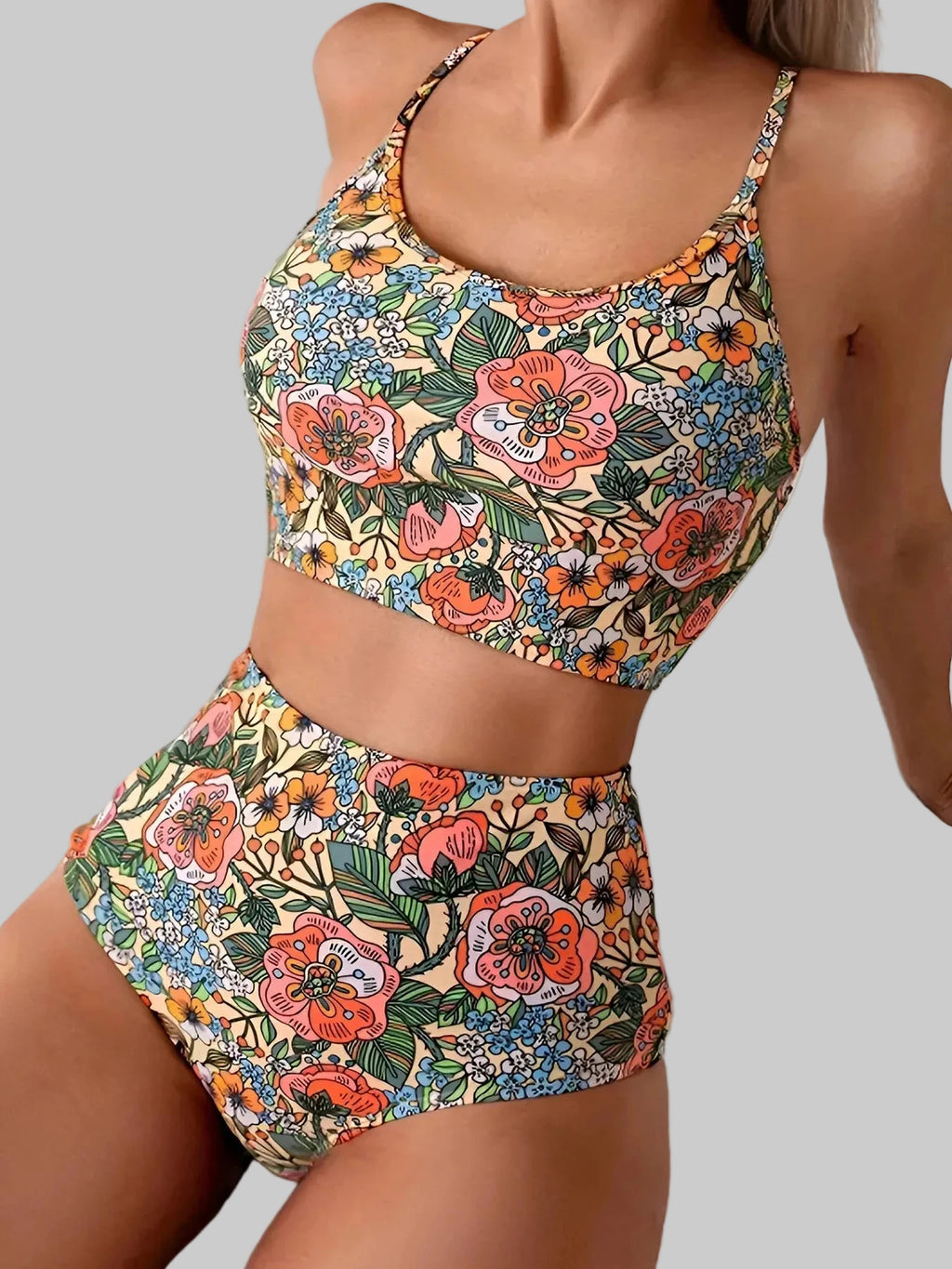 Tropical Bloom Two‑Piece Set