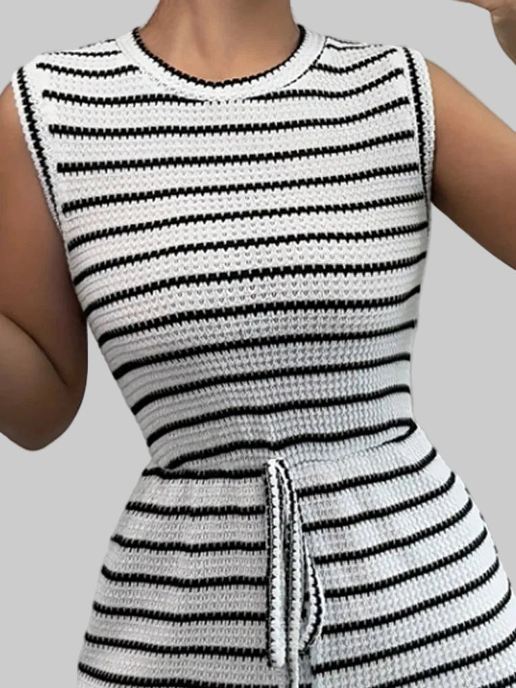 Striped Confidence Knit Romper