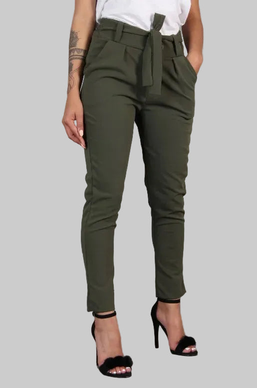 EmpowerFit High-Waist Belted Pants