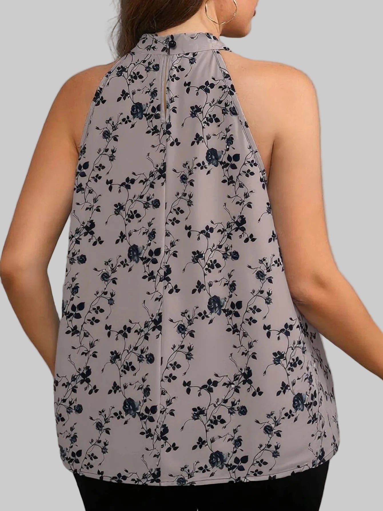 LunaBloom Satin Halter Top