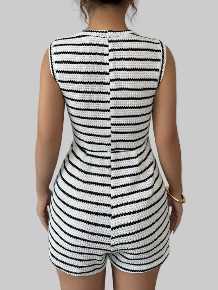 Striped Confidence Knit Romper