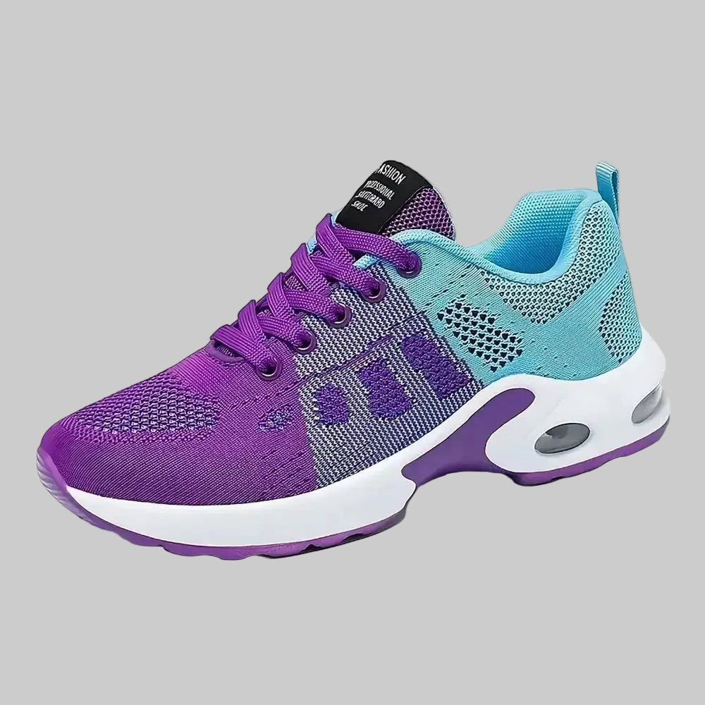 Black Mesh Cushion Running Sneakers