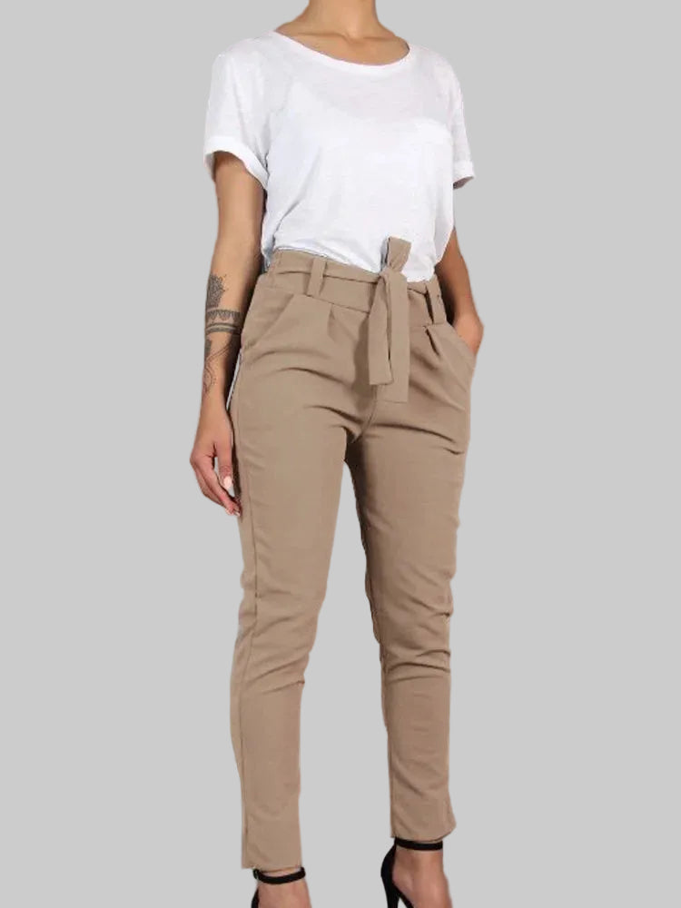 EmpowerFit High-Waist Belted Pants