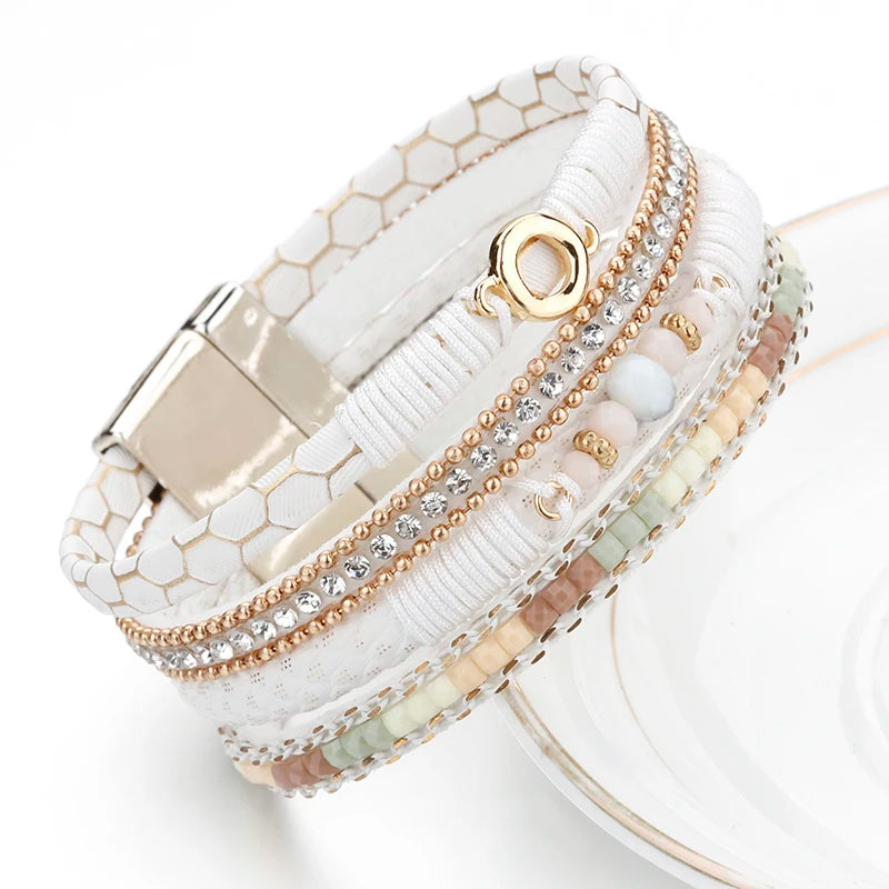 Crystal Glow Multilayer Bracelet