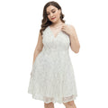 Ivory Petal Lace A‑Line Dress