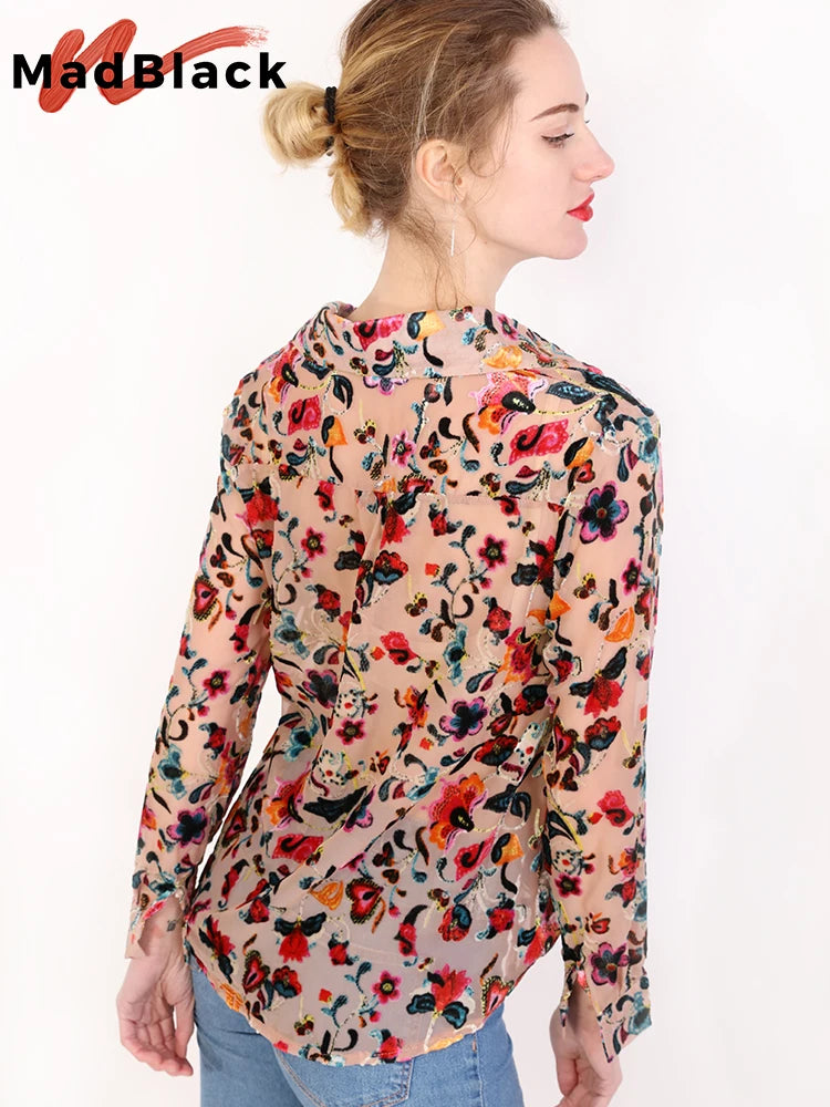 Ethereal Garden Sheer Embroidered Blouse