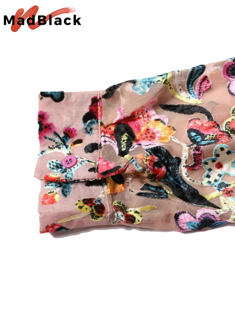 Ethereal Garden Sheer Embroidered Blouse