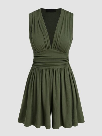 Fearless Ruched Plunge Romper