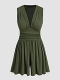 Fearless Ruched Plunge Romper